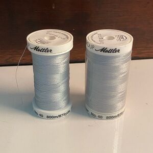 Amann Mettler Embroidery Thread Color 3791 Poly Sheen 800m lot of 2 spools